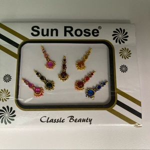 7 Beautiful Long forehead Bindis in Multi-Colors